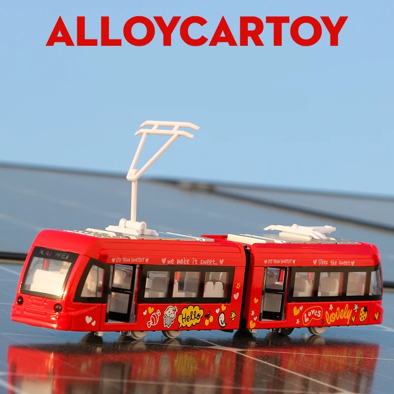 Сплав городской автобус игрушка модель автомобиля легкая музыка для ребенка