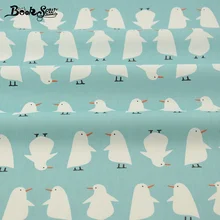 Новое поступление, домашний текстиль, стеганая ткань поплин для постельных принадлежностей, хлопковая саржевая ткань, белая одежда с рисунком пингвина, Детская стеганая одежда
