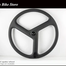 Новое поступление carbon 3 спиц графит для колес волокно фиксированного колеса 3 Спицы, колеса для байка 38 мм Глубина