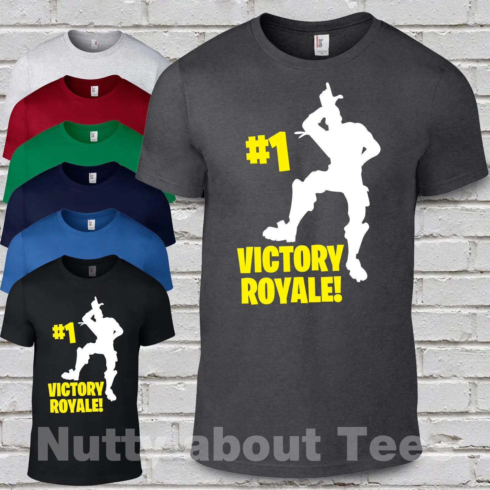 

VICTORY ROYALE MENS T SHIRT FORT BATTLE GAMING TEE S-2XL Free shipping Harajuku Tops t shirt Fashion
