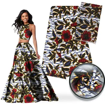 

Wax Pattern Satin Soft Silk Fabric Set Wholesale In African Wax Pattern Silk Material Soft Ankara Prints For Party Dress H181227
