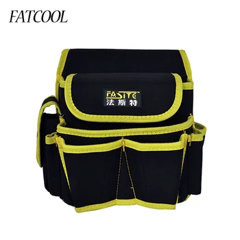 

FATCOOL 600D Oxford Fabric Electrician Waist Bag Waterproof Tool Bag Holder Organizer Pouch with Work Belt