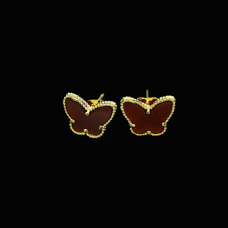 Новинка года Высокое качество модные золотые цвет бабочки серьги гвоздики для женщин