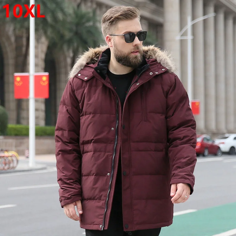 

Winter men plus fertilizer XL down jacket 8xl 260 kg long section oversized 160kg 10XL9XL plus size Winter coat