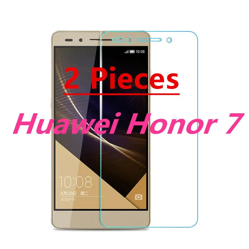 2 Pieces Tempered shockproof Glass For HUAWEI Honor 7 screen protective smartphone toughened case 9H on 5.2 inch thin clear | Мобильные