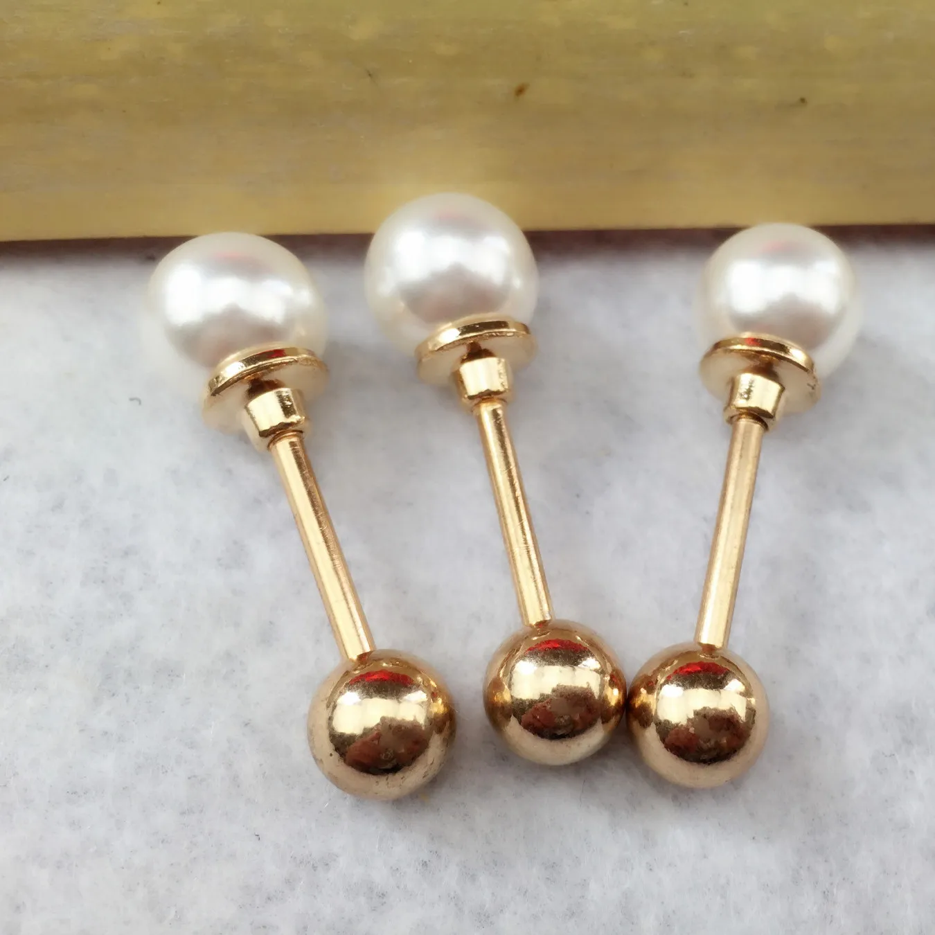 5pcs Meetee 2cm 6cm round pearl Buttons sewing accessories clothing decoration collar button for women's shirt C2-60 | Дом и сад