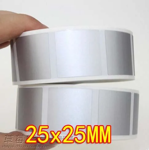 

1000PCS/roll 25x25mm Diy Scratch coating Scratch Card Sticker Coating Film