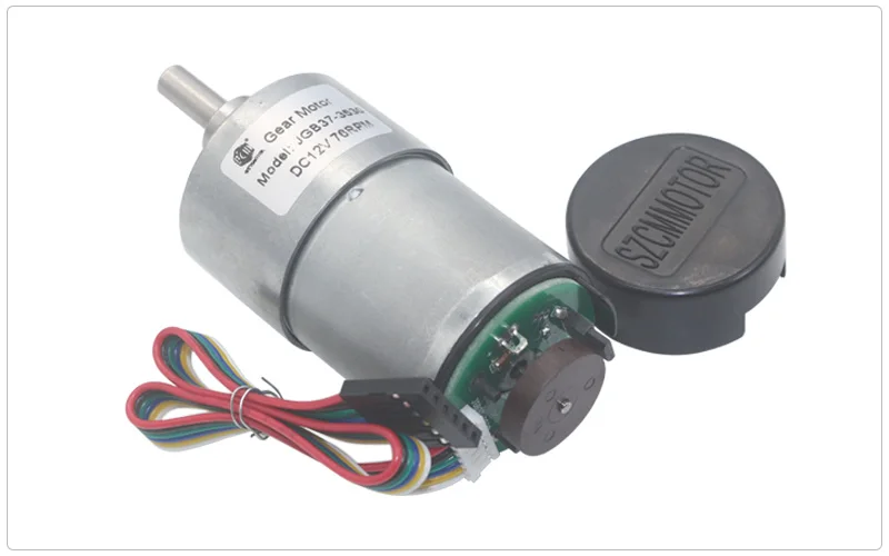 12V 24VDC 7-1600 об/мин с ультратонкой оправой 37 мм Шестерни коробка с большим вращающим моментом эксцентриковый вал Шестерни двигатель зал кодировщик Шестерни ed моторы с защитным колпачком