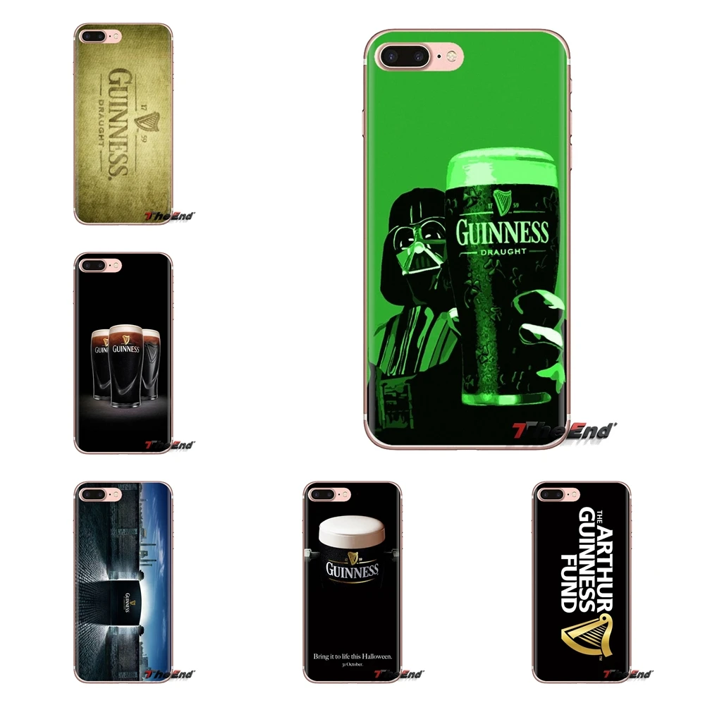 Transparent Soft Shell Covers For Xiaomi Redmi 4A S2 Note 3 3S 4 4X 5 Plus 6 7 6A Pro Pocophone F1 Guinness Beer Print Logo |