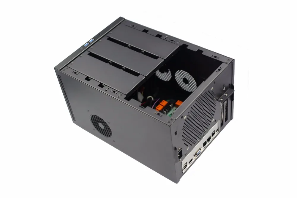 HCiPC J1900 6Bay Мини компьютер, NAS PC, J1900 NAS BareBone, 6Bay NAD HDD корпус, P401-1 HCNAS(Node6), 6 шт 3,5 или 2,5 дюймов HDD