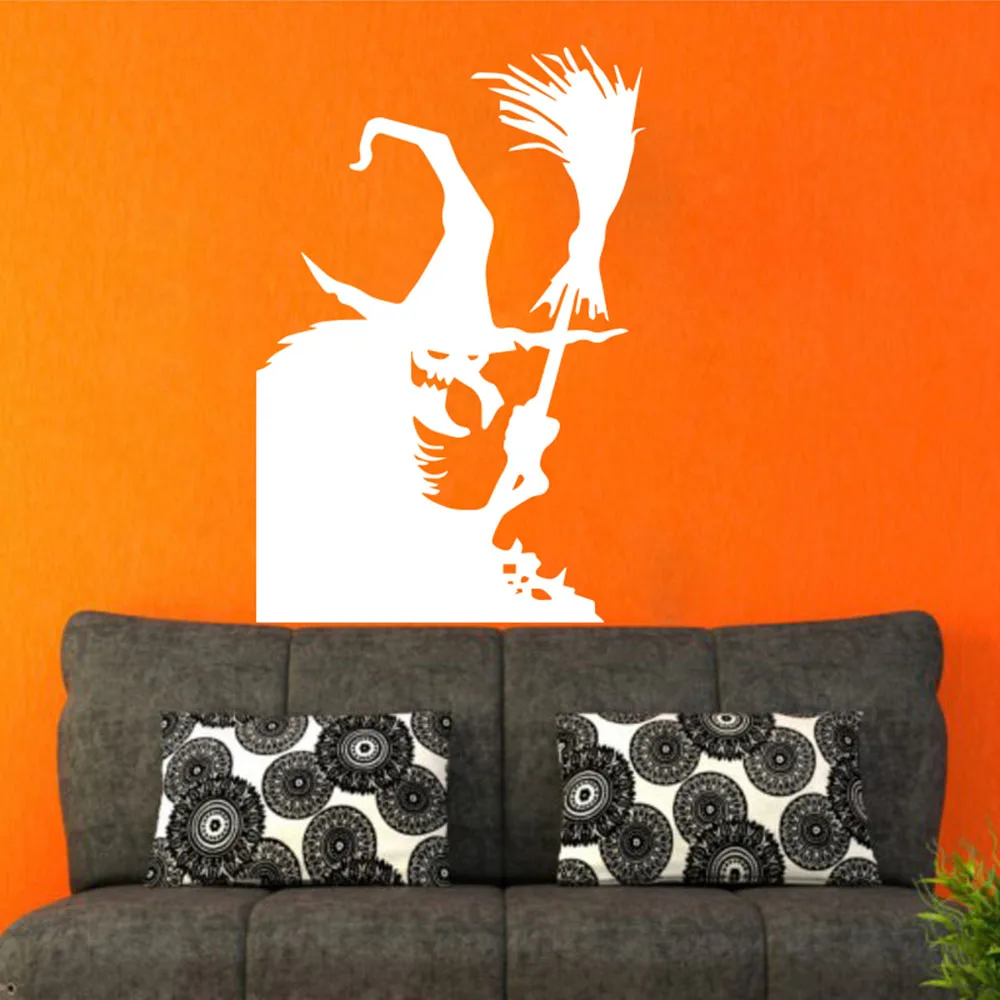 Wicked Witch Wall Sticker Window Sofa Living Room  Halloween Witch Window Decal Kitchen Vinyl Home Decor Art Mural