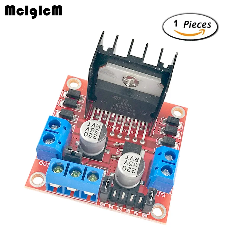 

MCIGICM 1pcs New Dual H Bridge DC Stepper Motor Drive Controller Board Module L298N MOTOR DRIVER L298N module