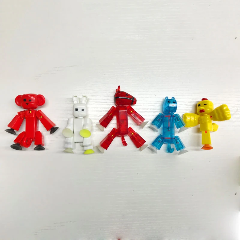 2 20 штук случайный цвет Stikbot экран анимация игрушки сарай куклы с присоской DIY Creat