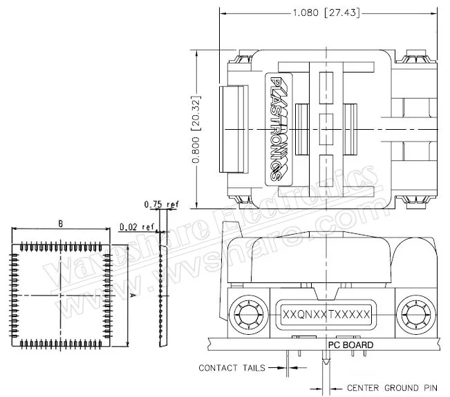 Waveshare QFN8 TO DIP8 (D) Plastronics QFN IC α׷  ׽Ʈ  QFN8 MLF8 MLP8 Ű 3*2mm 0.5 ġ