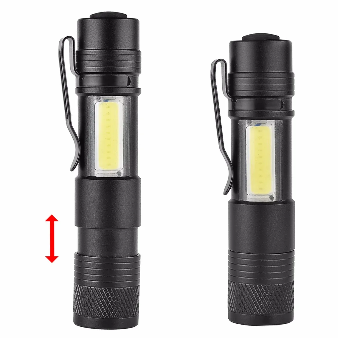 Pen Lights Portable Mini Super Bright XPE+COB LED Flashlight