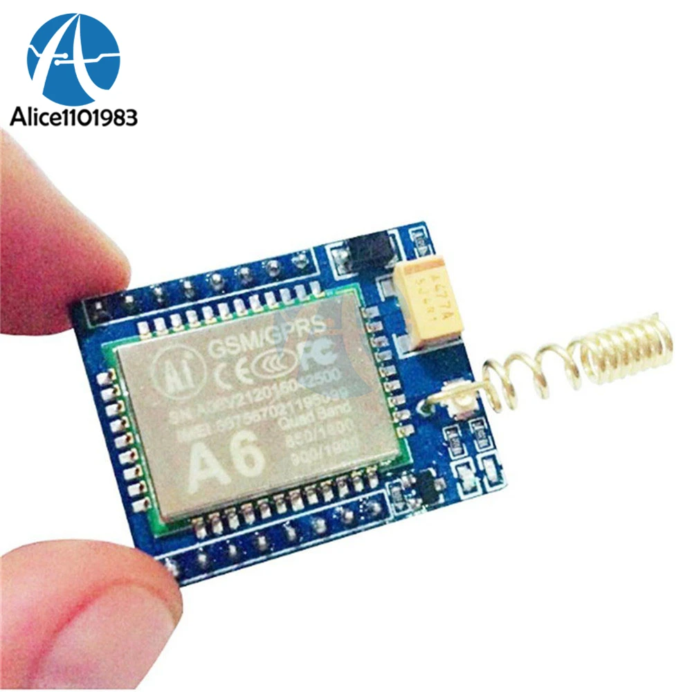 

A6 Mini GSM/GPRS Development Quad-band Board SMS Audio Board 5V Replace SIM800L Voice Calls GPRS Data 850 900 1800 1900MHZ