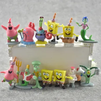 

8 Styles SpongeBob Classic Anime PVC Patrick Star/Squidward Tentacles/Eugene/Sheldon/Gary Action Figures Kid Toy Christmas Gifts