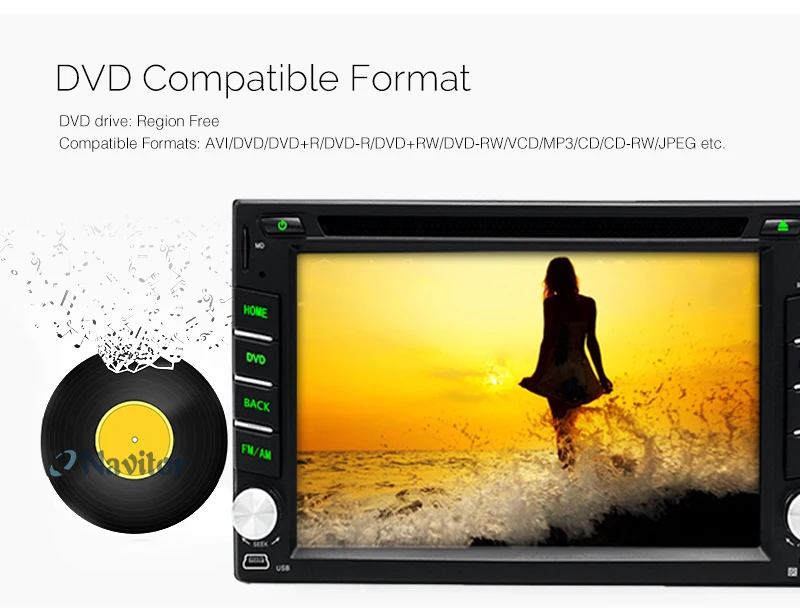 Sale 6.2 Inch Android 8.1 Double Din Car dvd Player universal 2 din car radio stereo gps navigaton with usb/map/bluetooth/3G/4G/wifi 8