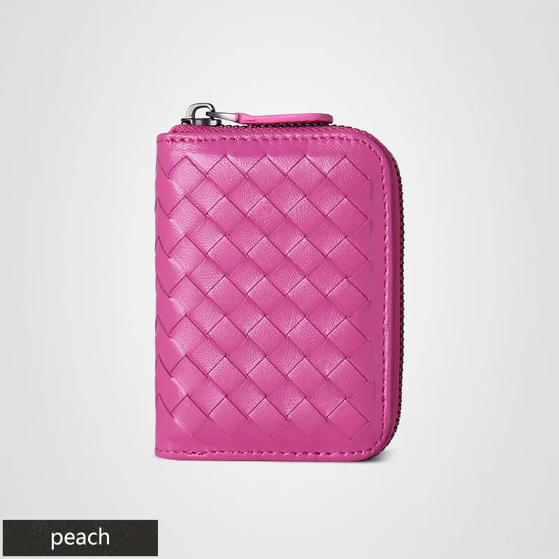 Роскошные сумки женские и мужские сумки Дизайнерские повседневные модные кошельки с карманом для монет Кошельки для ID карт - Цвет: peach