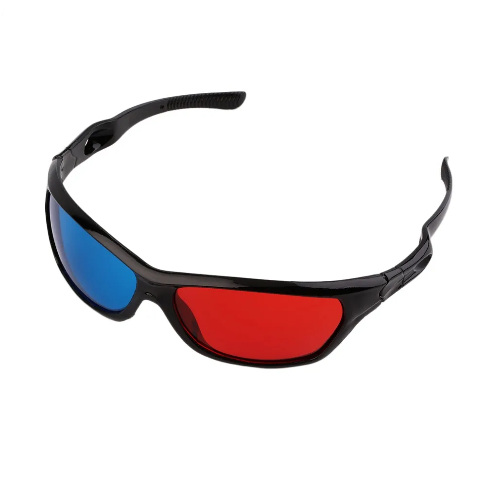 2017 New Universal 3D Plastic Glasses Black Frame Red Blue 3D Visoin Glass For Dimensional Anaglyph Movie Game DVD Video TV