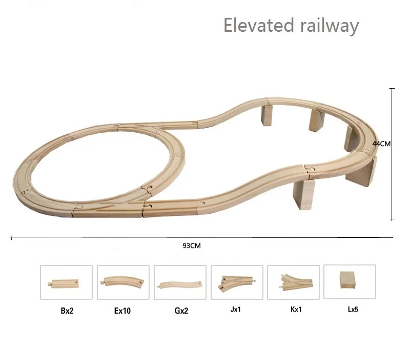 1x Wooden  Curve Track Railway Accessories Compatible All Major Brands XBUV 