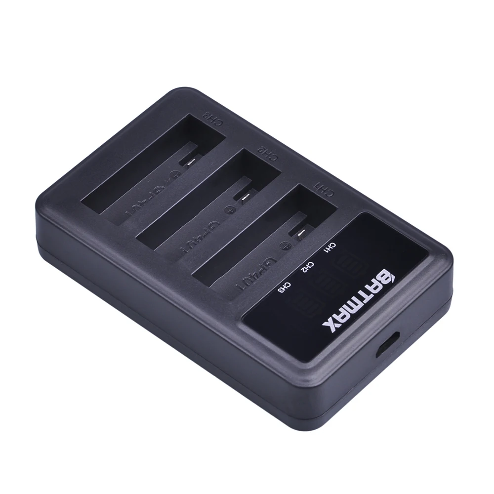 Batmax для Gopro 4 AHDBT-401 светодиодный USB 3 слота зарядное устройство для Gopro hero 4 Go pro 4 экшн-камера батарея