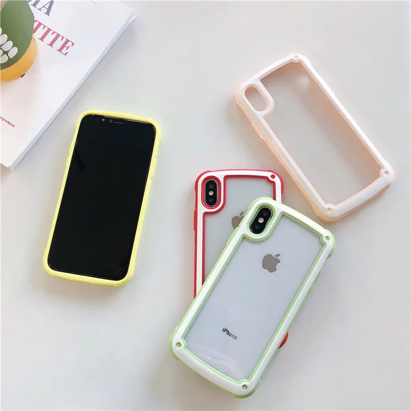 Двойной карамельный цвет милый матовый чехол бампер для iphone 11 Pro Max 6 6S 7 8 Plus X Xs XR