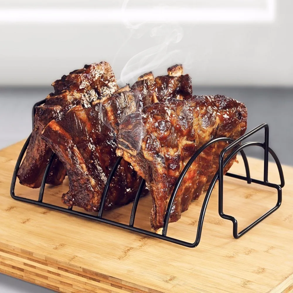

Portable Non-Stick Coating Barbecue Grill Rack Steak Rack Non-Stick Barbecue Net For Indoor Outdoor Kitchen Tool