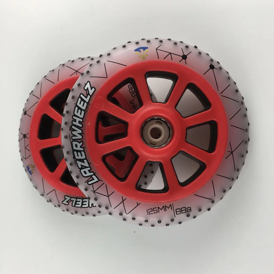 

Original Flying Eagle Lazerwheelz 125mm Led Lighting Firestones Speed Skating Wheels 88A Flash Roller 6 PCS/SET Patines Tires