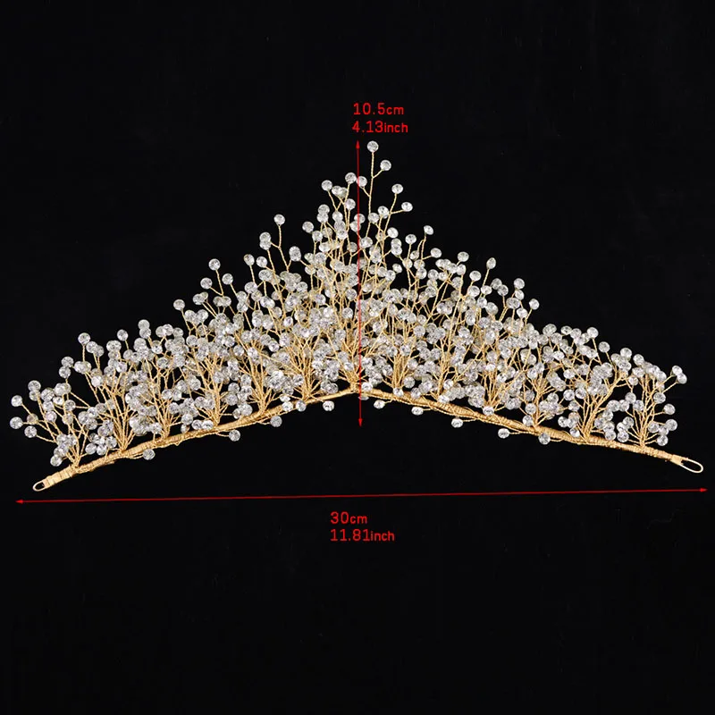 Большая роскошная Корона для волос, стразы, повязка на голову, тиара, свадебные аксессуары для волос, свадебный головной убор, украшения ручной работы для девочек, диадема