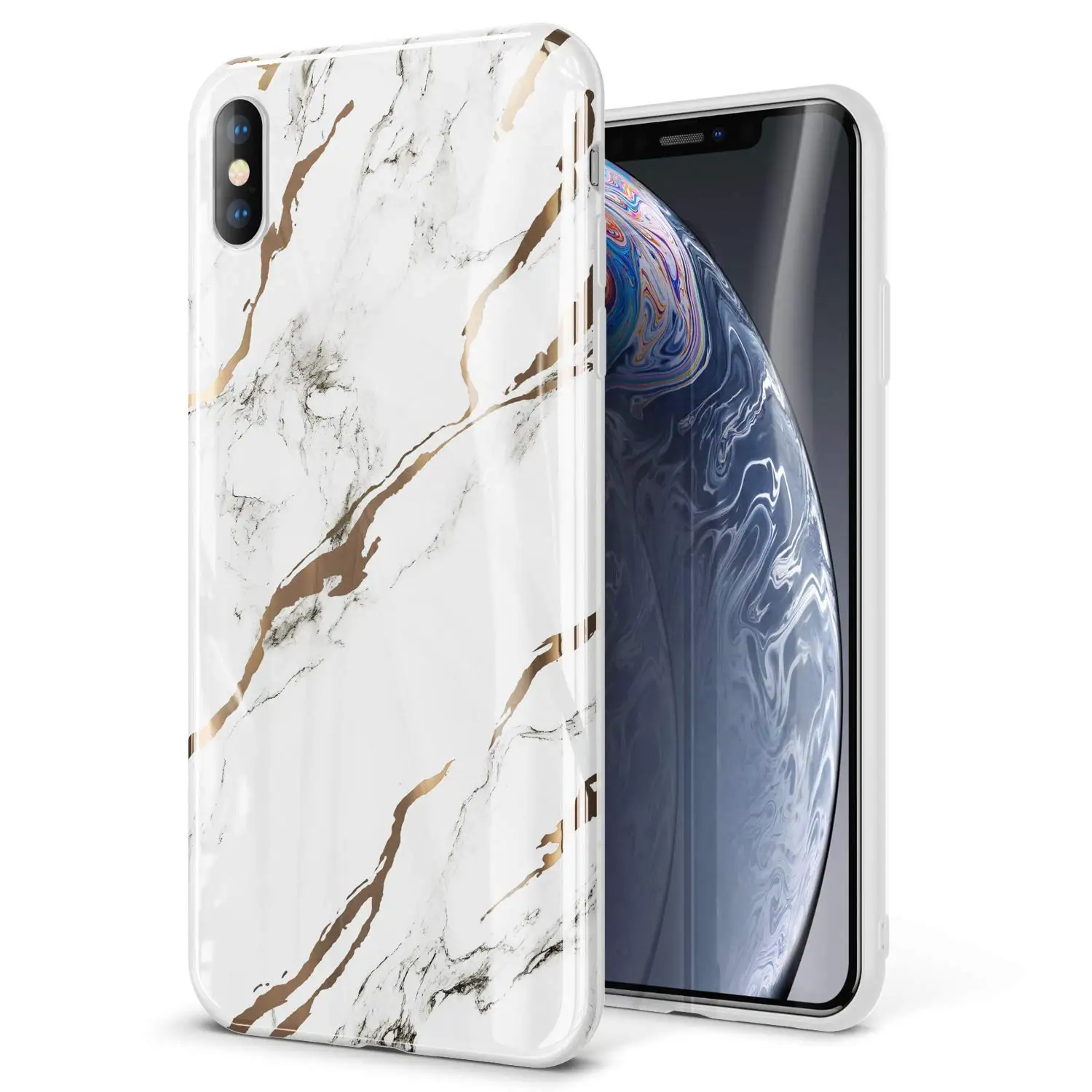 Мраморный чехол для телефона iPhone Xs X 7 8 6S Plus ультратонкий глянцевый мягкий ТПУ