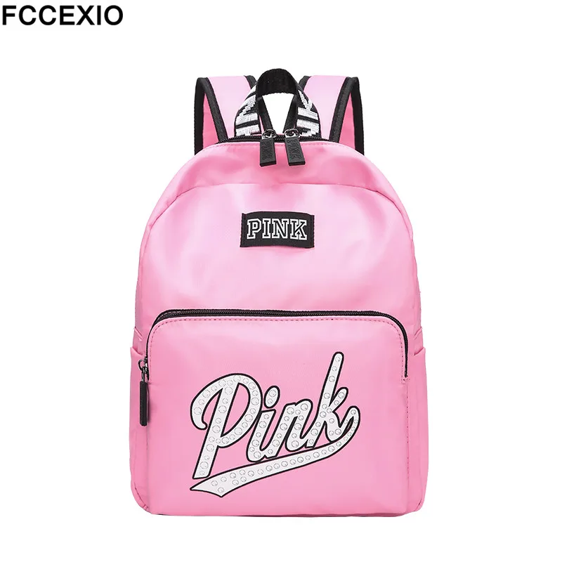 FCCEXIO 2019 جديد على ظهره النساء الترفيه عودة حزمة الوردي على ظهره سفر Softback حقيبة مدرسية حقيبة المدرسة للفتيات Bagpack مجموعة