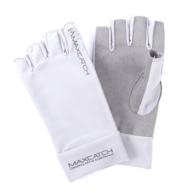 

MAXCATCH Anti-UV Sun Protection Anti-skid Fishing Hiking Glove UPF50 Half Finger