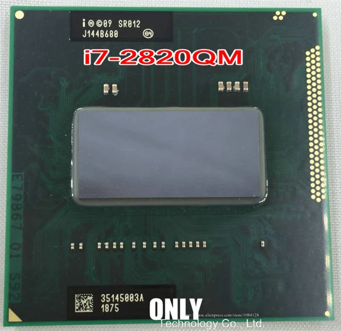 Процессор Intel i7 2820QM SR012 2,3 ГГц четырехъядерный 8 Мб кэш TDP 45 Вт 22 нм ноутбук ЦП разъем 1224 HM65 I7-2820qm