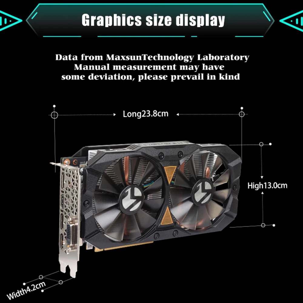 MAXSUN rx 580 Big Mac Plus 8G графическая карта 256bit AMD GDDR5 8000MHz 1257 1340MHz HDMI + 3 * DP DVI 2304 шт RX580
