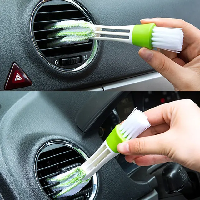 1× Car Air Conditioner Vent Cleaner Plastic Cloth Car Brush Cleaning Accessories