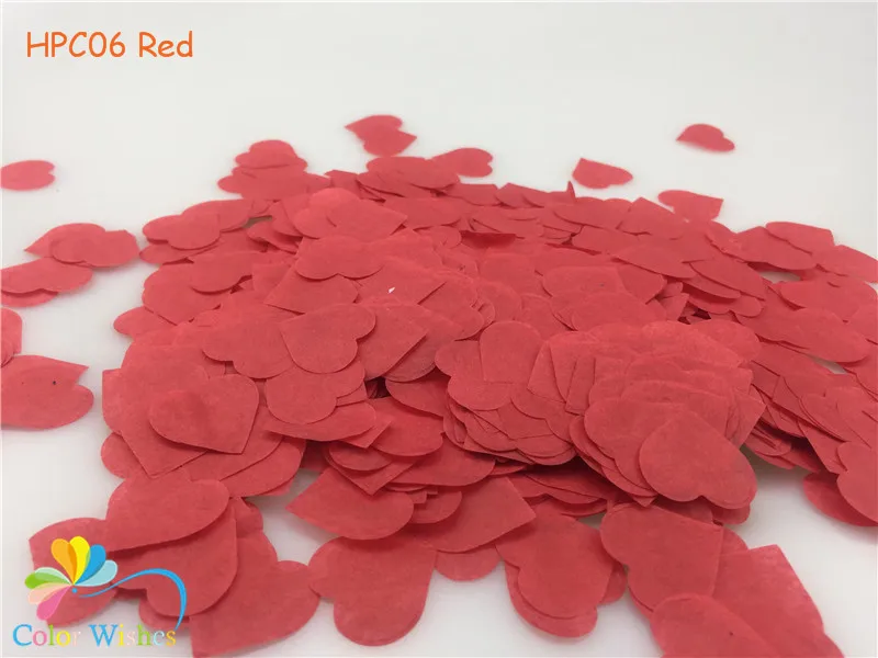 HPC06 Red " /2,5 см 10 г/пакет(1000 шт) Сердце Конфетти из папиросной бумаги метание свадьбы День рождения ребенка душ вечерние украшения стола - Цвет: HPC06 Red