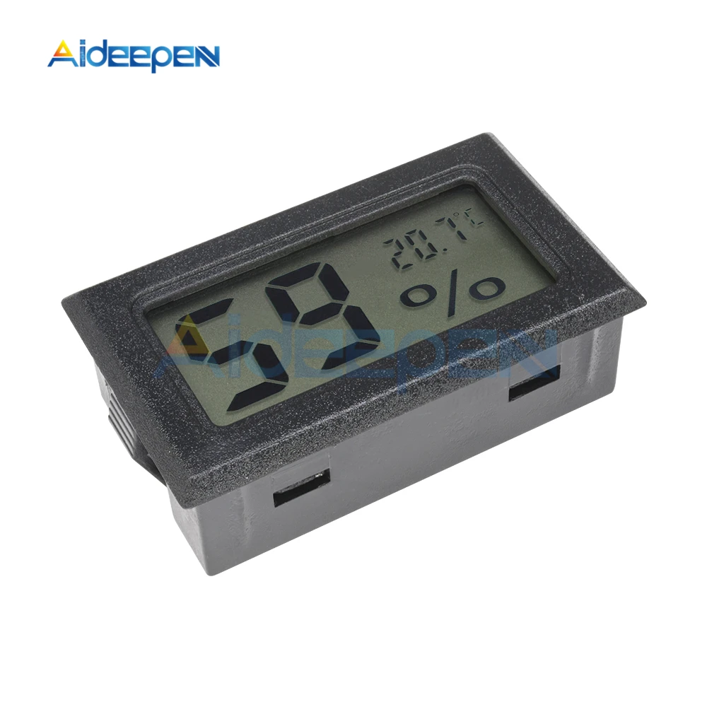 

Mini Digital LCD Thermometer Hygrometer Indoor Convenient Temperature Sensor Humidity Meter Gauge Black Instruments