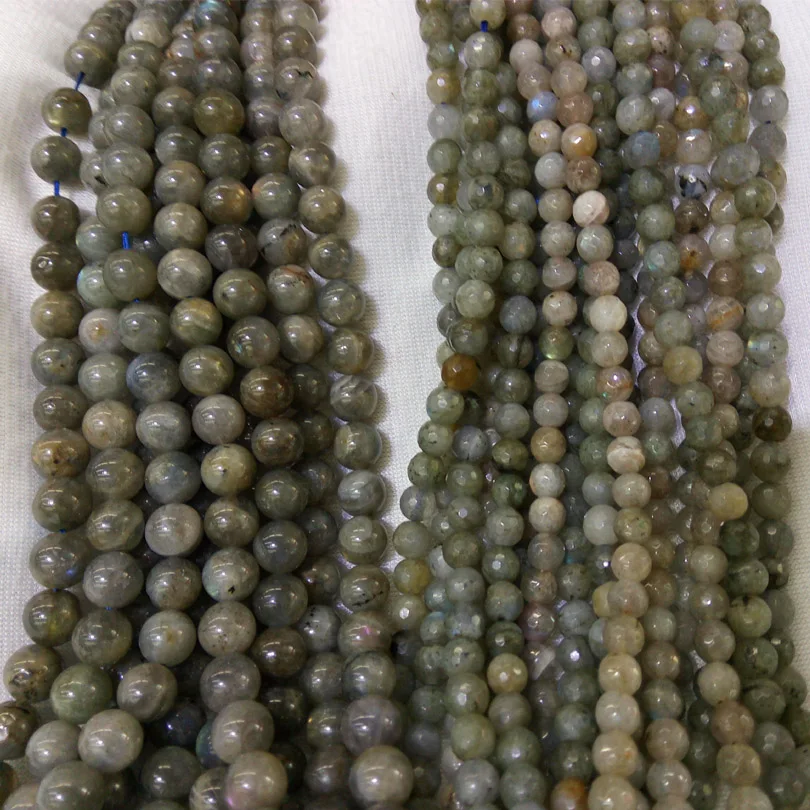 

Natural Grade AAA Labradorite 8mm Blue Light Smooth Round and Faceted Round Natural Stone Loose Beads for Jewelry Making Design