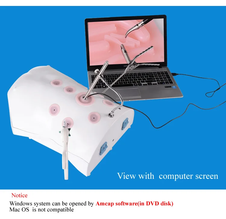 Протезный лапароскопический симулятор, протезный тренировочный ящик+ HD камера+ имструменты+ модули