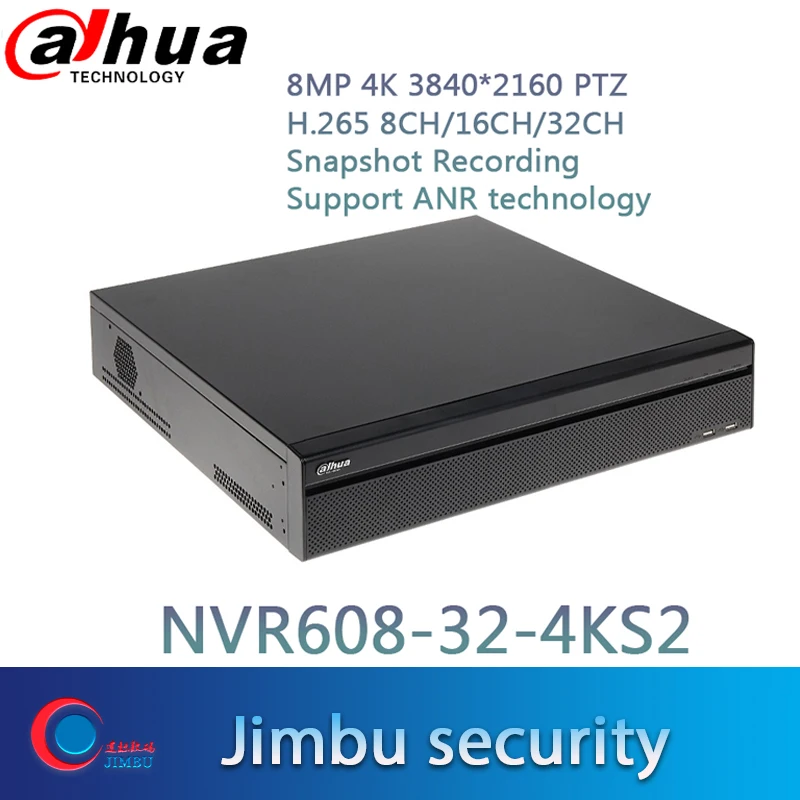 Dahua NVR 32 Channel Ultra 4K H.265 NVR608-32-4KS2 Network Video Recorde Intel Processor Up to 12MP Resolution Smart Tracking