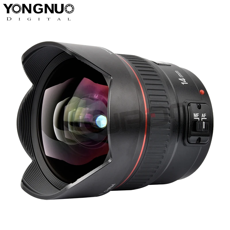 Новое поступление, YONGNUO YN14mm AF MF F2.8 ультра широкоугольный объектив камеры для Canon 60d 600d 1300d t5i 6d 550d 70d eos 1300d 7d
