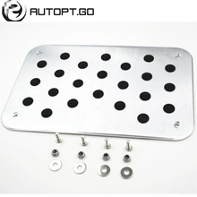 Universal de Alumínio Antiderrapante Pé Tapetes de Carpete Piso Almofadas Pedal Com Parafusos Para Todos Os Honda Civic Accord Crv Série Pedal placa