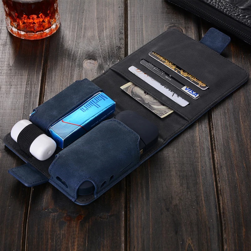 Модный кожаный чехол кошелек с откидной крышкой для IQOS 2 4 plus мешочек держателем