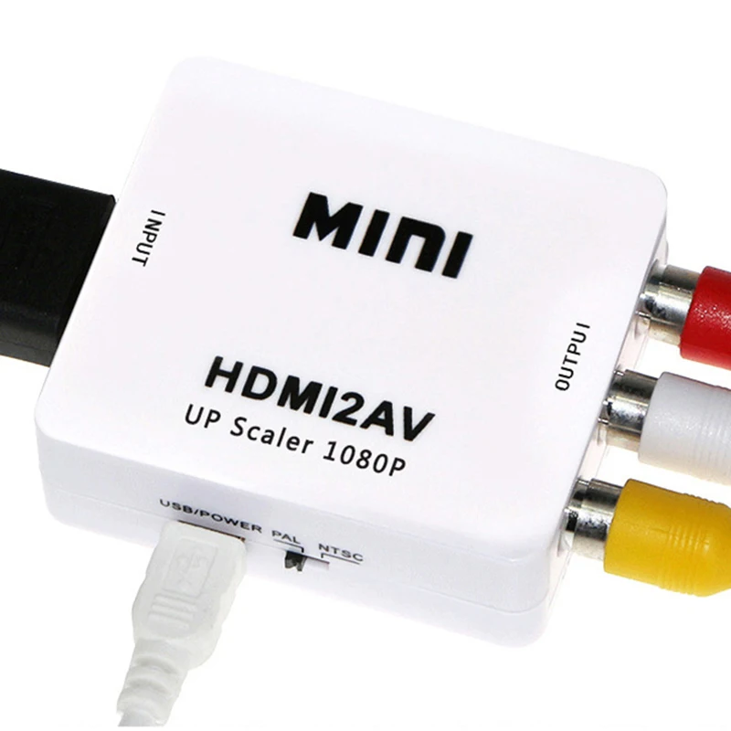 DZLST 50 шт./лот DHL Бесплатная доставка HDMI в AV скейлер адаптер видео конвертер коробка