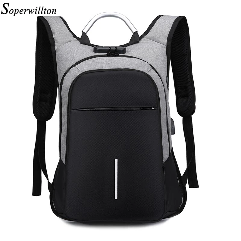 

Qiyuer Men's Backpack Anti Theft Waterproof 15.6" Laptop Backpack bag Male Female Teenage Student bagpack Travel bag 1235