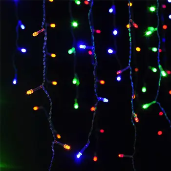 

Romantic RGB Colorfull Curtain Lights LED 4m 100 SMD String Strip ice bar lamp Garlands CHRISTMAS Wedding New Year Decoration