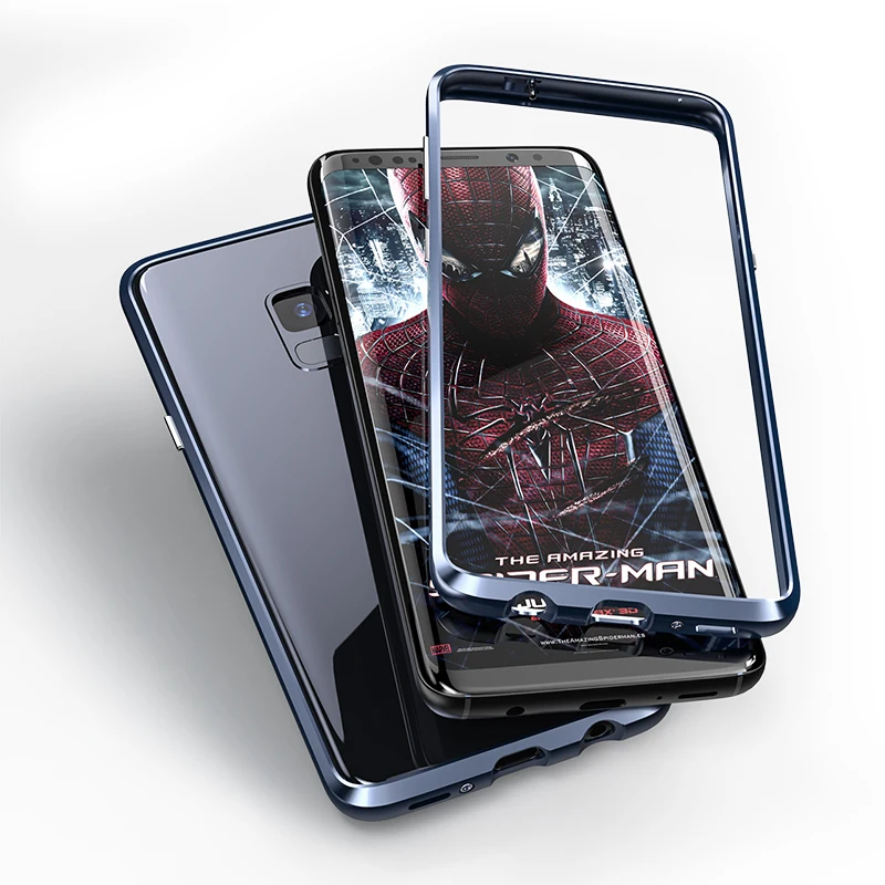 

Ginmic fasion Bumper For Samsung Galaxy S9 /Plus Shockproof metal frame aluminum Ultra Thin Sword style