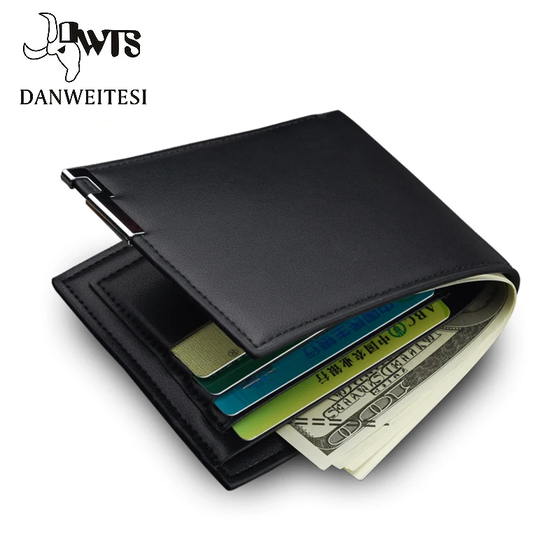 

[DWTS] 2018 fashion men wallets small wallet men money purse coin bag zipper short male wallet card holder purse