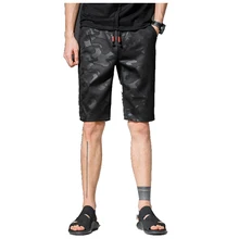 Летние высококачественные шорты мужские черные камуфляжные шорты с завязками брендовые модные повседневные пляжные шорты больших размеров M-4xl